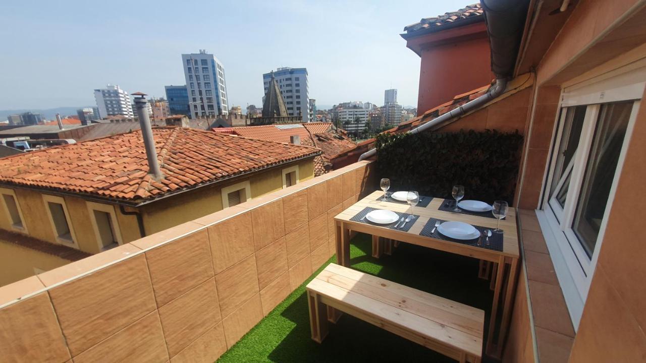 Las Terrazas De Gueeli 6 Pax Wifi - Garaje - Vistas - Vut-3391-As Gijón Kültér fotó