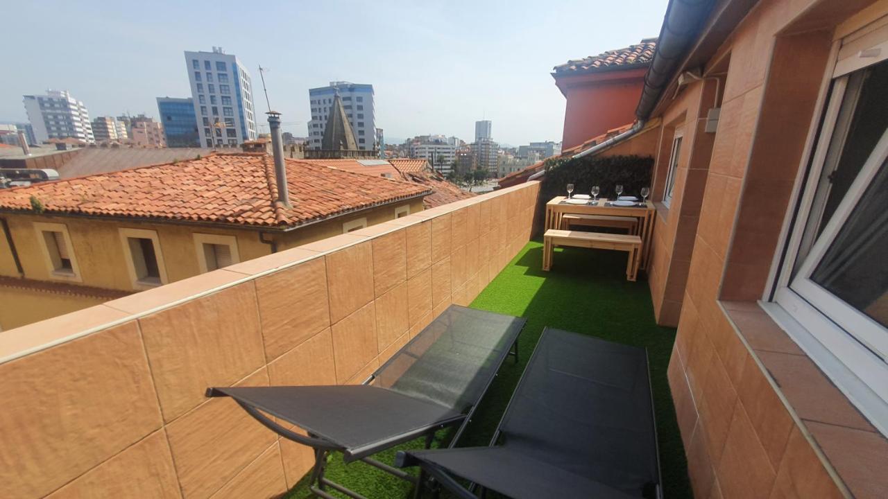 Las Terrazas De Gueeli 6 Pax Wifi - Garaje - Vistas - Vut-3391-As Gijón Kültér fotó
